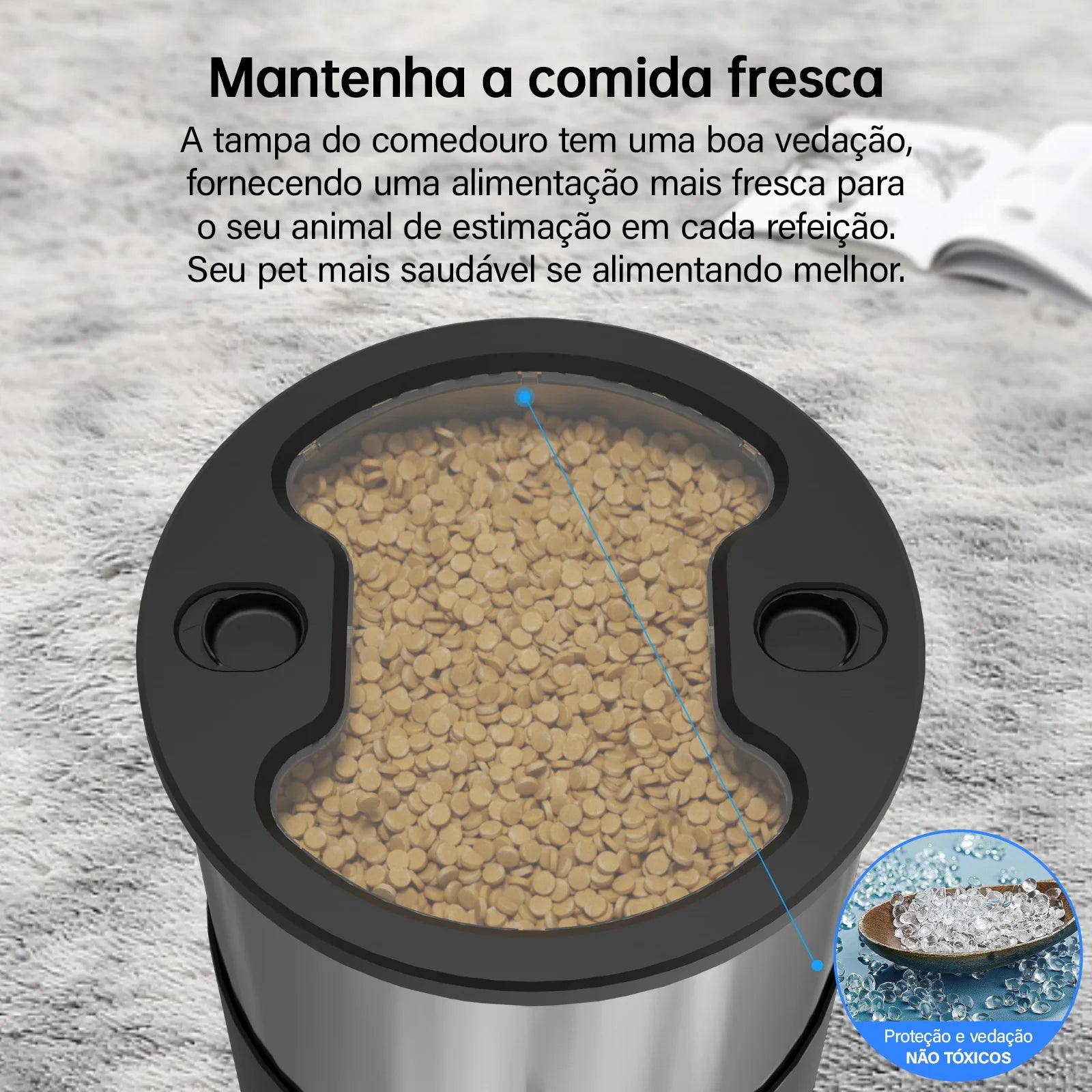 Comedouro NewPet Duplo 5L com Smart APP