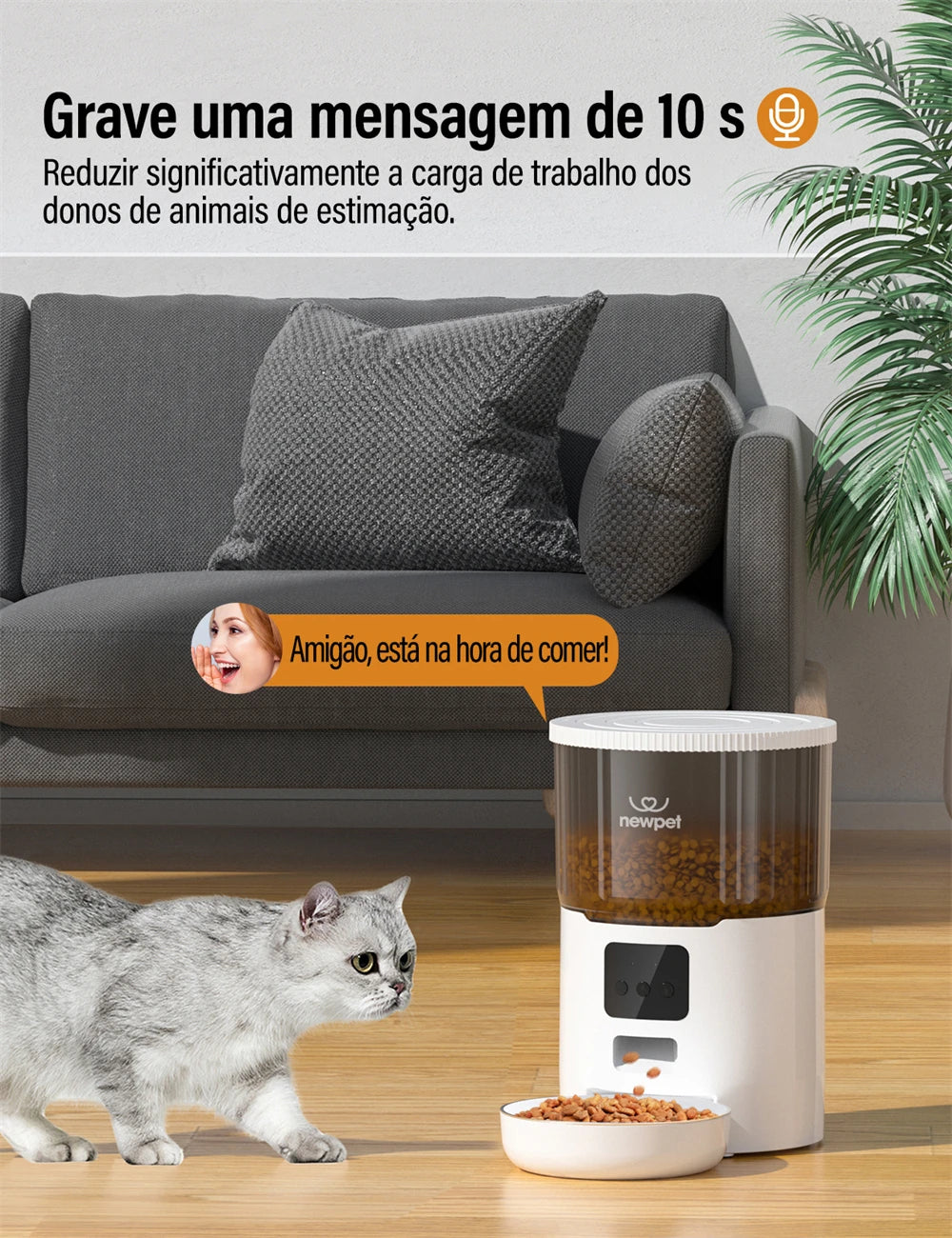 Comedouro NewPet 4L com Smart APP