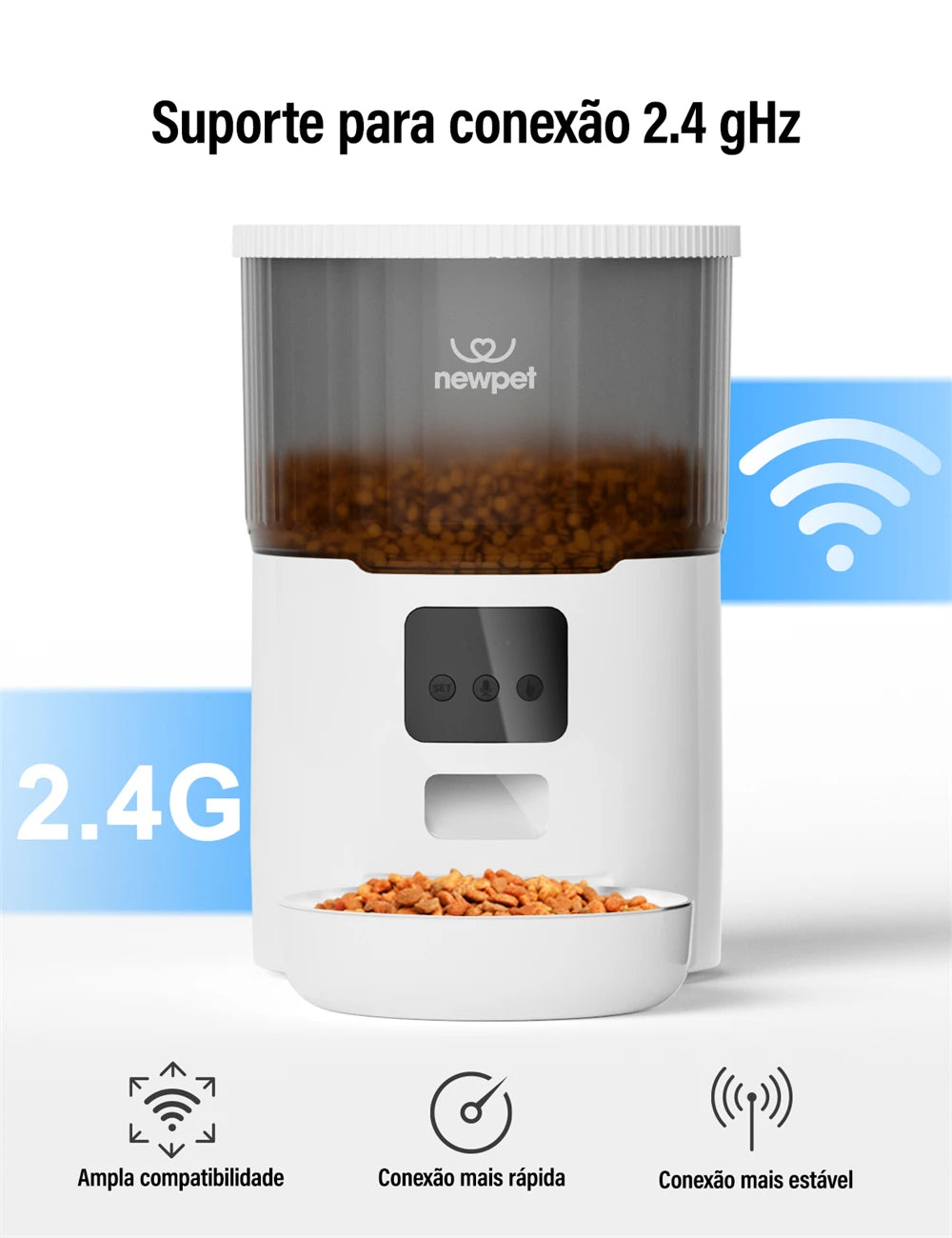 Comedouro NewPet 4L com Smart APP